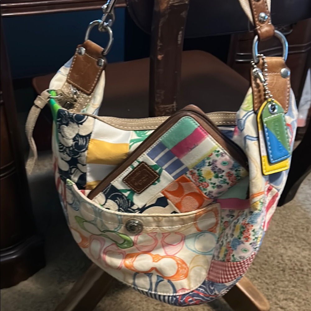 Coach Multicolor Patchwork Shoulder Bag - image 1